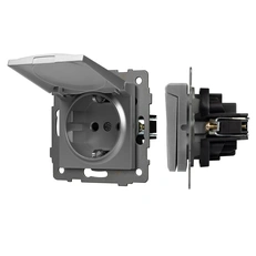 Изображение Механизм розетки влагозащищённый SCT-MCP-PL-GR-V (250V, 16A) (Arlight, -)