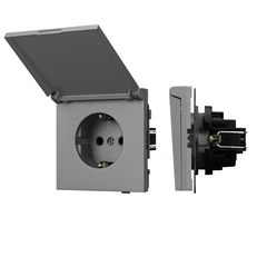 Изображение Механизм розетки влагозащищённый SCT-TENDO-MCP-PL-GR (230V, 16A) (Arlight, Графитовый матовый)