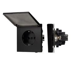 Изображение Механизм розетки влагозащищённый SCT-TENDO-MCP-PL-BK (230V, 16A) (Arlight, Черный матовый)
