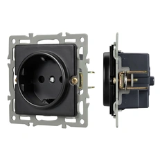 Изображение Механизм электрической розетки SCT-GP-MEU-PL-BK (250V, 16A) (Arlight, -)